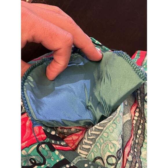 Vintage First Option Shirt Womens Large Abstract Rayon Lined Made USA 90s - Picture 7 of 8